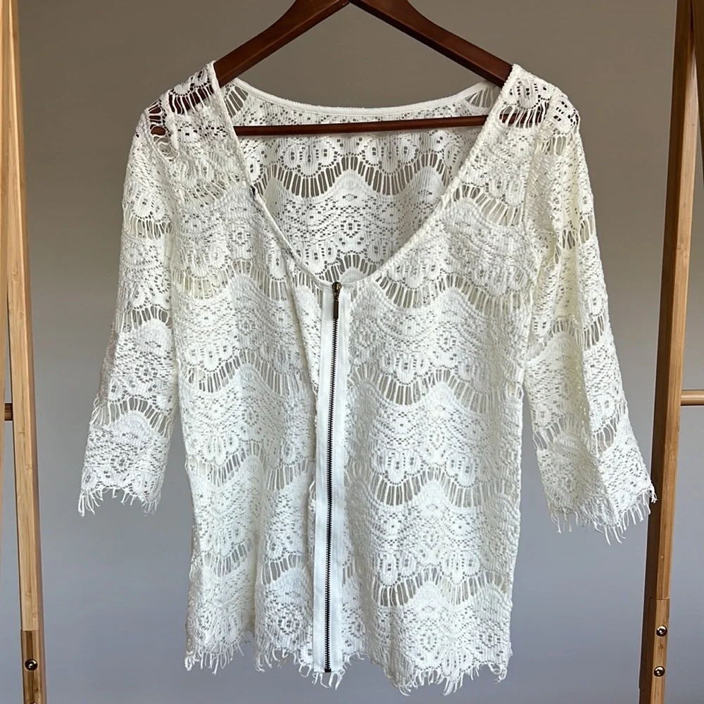 TRF Zara Collection Knit Lace Top - size Small
